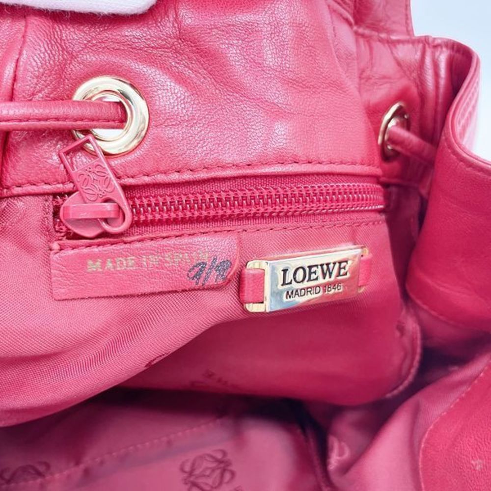 Loewe Anagram Drawstring Mini Nappa Backpack Red - image 7